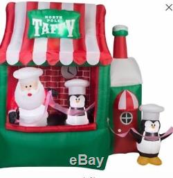 Animated Air Blown Inflatable North Pole Taffy Stand Christmas 7 1/2