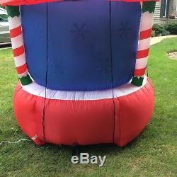 Animated Carousel Airblown Inflatable Gemmy Christmas Santa Clause 7ft 2005