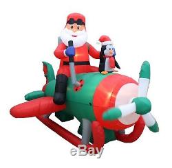 Animated Christmas Air Blown Inflatable Yard Decoration Santa Penguins Airplane