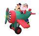 Animated Christmas Air Blown Inflatable Yard Decoration Santa Reindeer Airplane