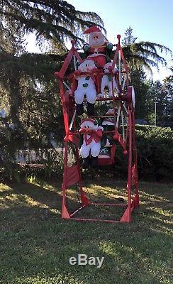 Animated Christmas Ferris wheel 7 Display Lighted Decoration RaRe Gemmy Era