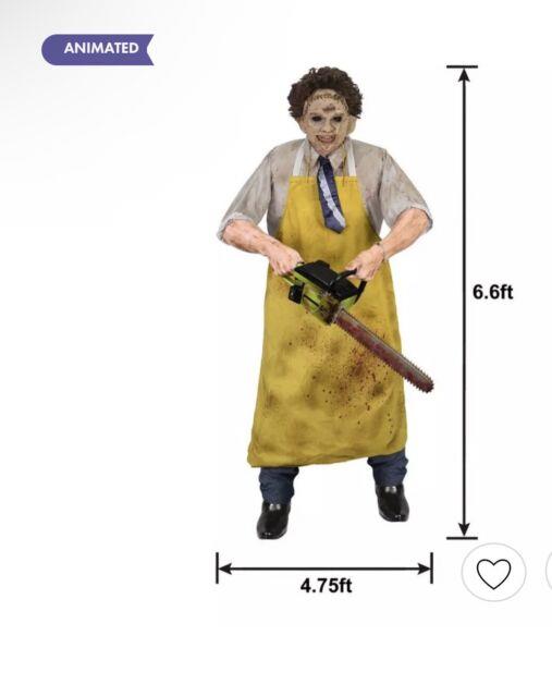 Animatronic Leatherface, 6.6ft Texas Chainsaw Massacre Halloween Decoration