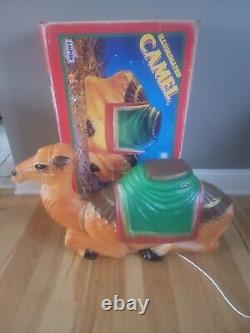 B. Vintage Empire Nativity 27 Camel Blow Mold Christmas Decor Original Box