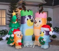 BLUEY FAMILY CHRISTMAS AIRBLOWN YARD INFLATABLE New 8ft Wide