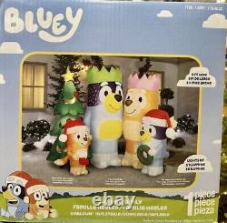 BLUEY FAMILY CHRISTMAS AIRBLOWN YARD INFLATABLE New 8ft Wide