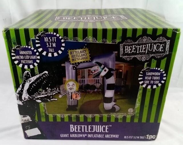 Beetlejuice 10 1/2 Foot Giant Airblown Inflatable Archway Halloween Keaton Gemmy