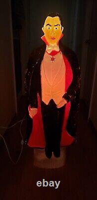 Bela Lugosi Dracula Vampire Lighted Halloween Blow Mold Don Featherstone Union