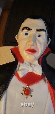 Bela Lugosi Dracula Vampire Lighted Halloween Blow Mold Don Featherstone Union