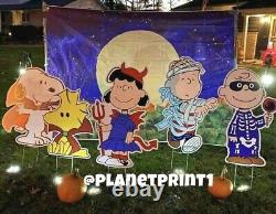 Big yard signs Peanuts Halloween lawn décor Set 5pcs