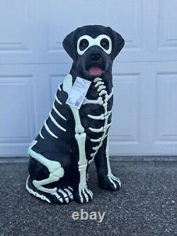 Black Lab Halloween Dog Blow Mold 2024 Home Depot Labrador 2.5 Ft Glow in Dark