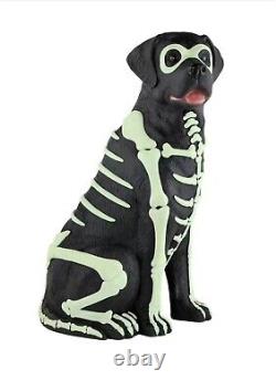 Black Lab Halloween Dog Blow Mold 2024 Home Depot Labrador 2.5 Ft Glow in Dark