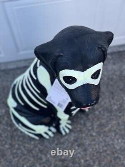 Black Lab Halloween Dog Blow Mold 2024 Home Depot Labrador 2.5 Ft Glow in Dark