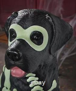 Black Lab Halloween Dog Blow Mold 2024 Home Depot Labrador 2.5 Ft Glow in Dark