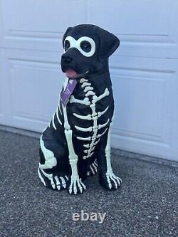 Black Lab Halloween Dog Blow Mold 2024 Home Depot Labrador 2.5 Ft Glow in Dark