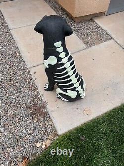 Black Lab Halloween Dog Blow Mold 2024 Home Depot Labrador 2.5 Ft Glow in Dark