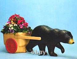Blow Mold 1995 Polar Bear Don Featherstone & Cart Planter Union Products Vintage