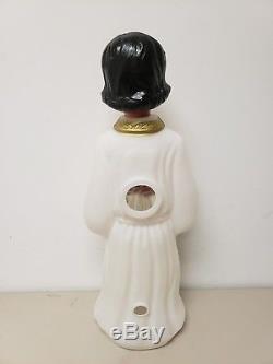 Blow Mold Angel African American Black Christmas Empire 30 Vintage NOS RARE
