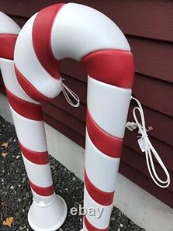 Blow Mold Christmas Candy Cane Decorations New Stock 40 Lot Of 4