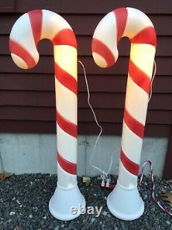 Blow Mold Christmas Candy Cane Decorations New Stock 40 Lot Of 4