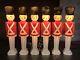 Blow Mold Christmas Light Up Toy Soldiers White Boots General Foam 30 Lot Of 6