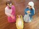 Blow Mold Empire Nativity Vintage, Baby Jesus, Mary, Joseph Lightup Made In Usa