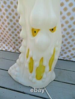 Blow Mold Halloween Lighted 2 Sided Ghost Candle 3 ft tall LOCAL PICK UP