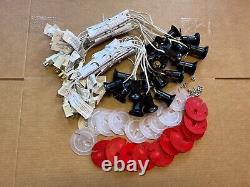 Blow Mold Light Cords LARGE LOT OF 20 White Red Plates Screws Collectors Sale