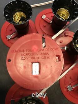 Blow Mold Light cords RED Plates full size Socket General Foam NEW LOT OF 6