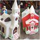 Blow Mold Lot Vtg Christmas Rare Church And School House Large Lighted Lawn 40