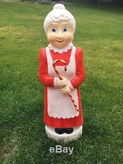 Blow Mold Mrs Claus Christmas Candycane Lighted Vintage Don Featherstone Rare