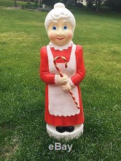 Blow Mold Mrs Claus Christmas Candycane Lighted Vintage Don Featherstone Rare