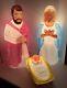 Blow Mold Nativity Set Mary Joseph Baby Jesus Christmas Yard Decoration Light Up