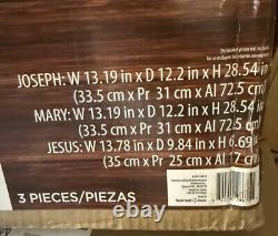 Blow Mold Nativity Set Mary Joseph Baby Jesus Christmas Yard Decoration Light Up