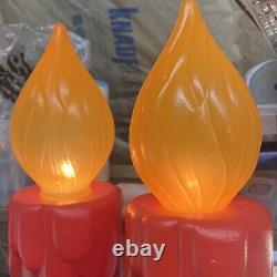 Blow Mold Noel Christmas Candles 39 Lighted PAIR