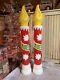 Blow Mold Noel Christmas Candles General Foam New Stock Pair 38 Inches Tall