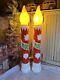 Blow Mold Noel Christmas Candles General Foam New Stock Pair 38 Inches Tall