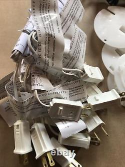 Blow Mold Replacement Light cords WHITE Plates Socket General Foam NEW LOT OF 10