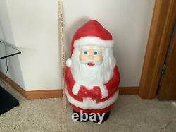 Blow Mold SANTA CLAUS JOLLY 31 UNION Plastic Lighted 814