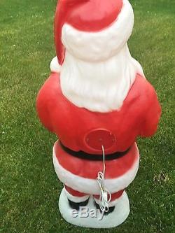 Blow Mold Santa Claus Christmas Stocking 42 Lighted Vintage Only Used Indoors