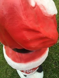 Blow Mold Santa Claus Christmas Stocking 42 Lighted Vintage Only Used Indoors