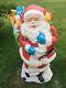 Blow Mold Santa Claus Christmas Stocking 42 Lighted Vintage Toys Rare