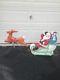 Blow Mold Santa Claus Sleigh Christmas Empire Medium Size! Outdoor Lighted