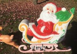 Blow Mold? Santa Sleigh & Reindeer Christmas Grand Venture Yard Decorations