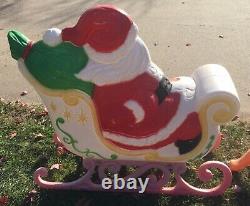 Blow Mold? Santa Sleigh & Reindeer Christmas Grand Venture Yard Decorations