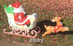 Blow Mold? Santa Sleigh & Reindeer Christmas Grand Venture Yard Decorations