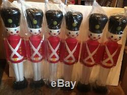Blow Mold Toy Soldier Light Up Decorations General Foam Lot Of 6