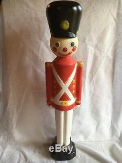 Blow Mold Toy Soldier Light Up Decorations General Foam Lot Of 6