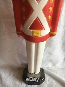 Blow Mold Toy Soldier Light Up Decorations General Foam Lot Of 6