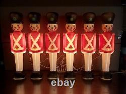 Blow Mold Toy Soldiers Light Up General Foam Christmas Decoration 30 Lot of 6