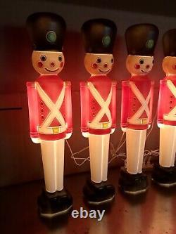 Blow Mold Toy Soldiers Light Up General Foam Christmas Decoration 30 Lot of 6